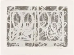 Rashid Johnson, Untitled (Small Surrender), 2024, Screenprint in colors with hand-applied pigment, on wove paper, with full margins