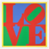 Robert Indiana, Heliotherapy Love, 1995, Screenprint in colors, on board, with full margins
