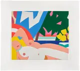 Tom Wesselmann, Sunset Nude with Tulips (W.P.I. P041), 2004-06, Mixografía® print in colors, on handmade paper, with full margins