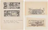 Red Grooms and Marisol, Art Cash: Red Grooms $51 and Marisol $88 (two studies), 1971, Four unique studies in black ink, the Red Grooms with Wite-Out, the Marisol with collage, the Red Grooms on one sheet of wove paper, the Marisol both cut-out and mounted to one sheet of wove paper