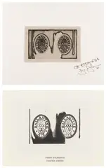 First Etchings: two plates (see U.L.A.E. 43, S. 77a & 77b) by Jasper Johns, 1968, One etching on Angoumois à la Main paper mounted to Tokugawa paper and one etching printed in relief on Tokugawa paper, , offered Oct 2025