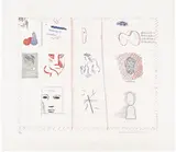 David Hockney, Franco-American Mail, plate 5 from The Blue Guitar (S.A.C. 203, M.C.A.T. 182), 1976-77, Etching and aquatint in colours, on Inveresk mould-made paper, with full margins