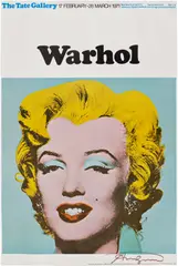'Andy Warhol' Exhibition Poster by Andy Warhol, 1971, Offset lithographic poster in colors, on coated wove paper, the full sheet, sold Oct 2025