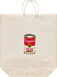 Andy Warhol, Campbell's Soup Can (Tomato) (F. & S. 4), 1964, Screenprint in colors, on wove paper shopping bag, with full margins