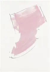 Imi Knoebel, Untitled - new pink, 1977, Unique oil paint and graphite drawing, on smooth thin wove paper, framed