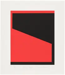 Carmen Herrera, Rojo y Negro (Red and Black), 1993, Screenprint in colors, on wove paper, with full margins