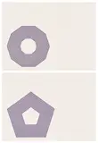 Frank Stella, Kay Bearman; and Charlotte Tokayer, from Purple Series (G. 368 & 373, A. 64 & 69), 1972, Two lithographs in silver purple, on Zerkall Copperplate paper, with full margins