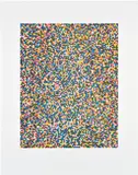 Tauba Auerbach, A Half Times A Half Times A Half (Coarse), 2008, Etching and aquatint in colors, on Somerset paper, with full margins