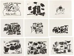 Philip Guston, A Suite of Ten Lithographs: nine plates (S. 3, 5-12), 1966, The set of nine lithographs, on Arches and Rives BFK papers, with full margins
