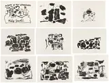 Philip Guston, A Suite of Ten Lithographs: nine plates (S. 3, 5-12), 1966, The set of nine lithographs, on Arches and Rives BFK papers, with full margins