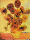 Vik Muniz, Sunflowers (after Van Gogh), from Pictures of Color, 2002, Chromogenic print in colors, on photo paper