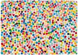 8589 They'd Tear Us Apart, from The Currency by Damien Hirst, 2016, Unique enamel painting in colors, on handmade paper, contained in the original artist's specified frame, sold Oct 2025