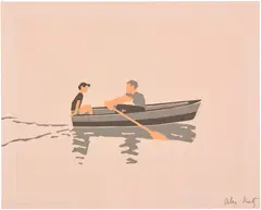 Rowboat (S. 15) by Alex Katz, 1966, Screenprint in colors, on light rose wove paper, the full sheet, sold Oct 2025