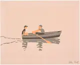 Alex Katz, Rowboat (S. 15), 1966, Screenprint in colors, on light rose wove paper, the full sheet