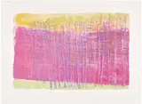 Wolf Kahn, Gray and Purple Verticals, 2012, Unique monoprint in colors, on Somerset paper, with full margins