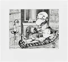 Nicole Eisenman, Worst Case Scenario, 2008, Etching, on Somerset paper, with full margins
