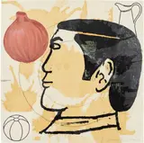 Donald Baechler, Onion Eater II, 1991, Screenprint in colors, on Korean Kozo paper, the full sheet