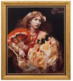 Yasumasa Morimura, Portrait (Fan), 1991, Chromogenic print, mounted to stretched canvas, contained within the original artist's gold wooden frame