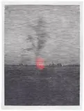 Christiane Baumgartner, Abendland, 2019, Woodcut in colors, on Shiohara Japanese paper, with full margins