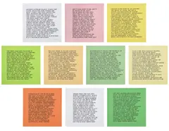 Jenny Holzer, Inflammatory Essays: 10 plates, circa 1979-82, Ten offset lithographs in black, on variously colored papers, with full margins