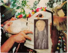 Albert Oehlen, Untitled, 2004, Printed paper collage of found magazine images
