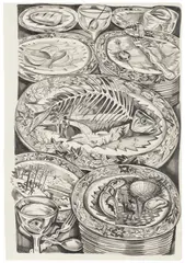 Nikki Maloof, Plates Study, 2020, Unique graphite drawing, on wove paper
