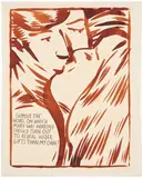 Raymond Pettibon, No Title (Suppose the novel...), 1989, Unique ink drawing in colors, on wove paper