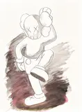 Kaws, Fire Dance, 2002, Unique graphite drawing, on wove paper