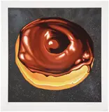 Kenny Scharf, Cosmic Donut, 2008, Screenprint in colors with crystal glitter, on illustration board, with full margins