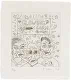 Keith Haring, The Valley: one plate (L. p. 141), 1989, Etching, on wove paper, with full margins