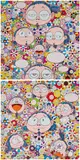 Self-portrait of the Manifold Worries of a Manifoldly Distressed Artist; and The Artist's Agony and Ecstasy by Takashi Murakami, 2012, Two offset lithographs in colors, on smooth wove paper, the full sheets, sold Oct 2025