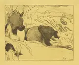 Paul Gauguin, Les Laveuses, from La Suite Volpini (The Washer Women, from the Volpini Suite) (G. 6, M./K./J. 10)