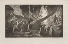 Paul Gauguin, Mahna No Varua Ino, from Noa Noa (The Devil Speaks, from Fragrant Scent) (G. 34, M./K./J. 19), 1893-94, Woodcut, on Chine paper, with full margins