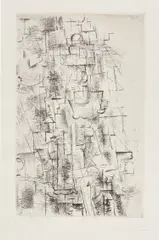 Composition (Nature Morte I) (Composition (Still Life I)) (V. 8) by Georges Braque, 1911, Etching with drypoint, on Arches paper, with full margins, sold Apr 2025