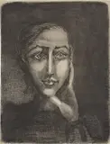 Pablo Picasso, Françoise sur fond gris (Francoise on Grey Background) (Bl. 681, M. 195)