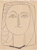 Pablo Picasso, Françoise (Bl. 398, M. 42), 1946, Lithograph, on Arches paper, the full sheet (deckle on all sides)