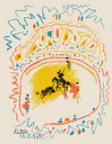 Pablo Picasso, La petite corrida (The Little Bullfight) (see Bl. 839, see M. 302), 1971, Reproduction in colors, on wove paper, the full sheet