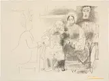 Portrait de famille II (Family Portrait II) (Bl. 1030, M. 384) by Pablo Picasso, 1962, Lithograph, on Arches paper, with full margins, sold Apr 2025