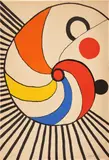 Alexander Calder, Spirale multicolore (Muli-Colored Spiral), 1969, Lithograph in colors, on chiffon de Mandeure paper, the full sheet