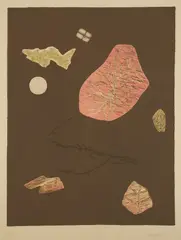 Nachthimmel mit Achaten (Night Sky with Agates) (C. U178) by Meret Oppenheim, 1971, Lithograph in colors, on Arches paper, with full margins, sold Apr 2025