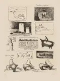 Henry Moore, Ideas for Sculpture in Landscape (C. 104), 1968, Etching, on Arches paper, with full margins