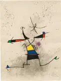 Joan Miró, Appelant écartelé (Quartered Decoy) (D. 572), 1973, Etching and aquatint in colors, on Arches paper, the full sheet
