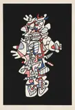 Jean Dubuffet, Epiphanor, from Présences fugaces (Epiphanor, from Fleeting Presences) (W. 1163), 1973, Screenprint in colors, on Dutch Etching paper, with margins