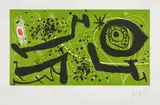Joan Miró, Picasso i els Reventos (Picasso and the Dreams): one plate (D. 588, see C. bks 176), 1973, Etching and aquatint in colors, on Guarro paper, with full margins