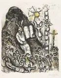 Marc Chagall, Vision de Moïse (Vision of Moses) (M. 702), 1973, Lithograph in colors, on Arches paper, with full margins