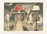 Paul Delvaux, Le Jardin (The Garden) (J. 48), 1972, Lithograph in colors, on Arches paper, with full margins