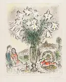 Marc Chagall, Les Arums (Arum Lilies) (M. 748), 1975, Lithograph in colors, on Arches paper, with full margins