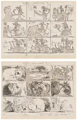 Pablo Picasso, Sueño y Mentira de Franco (Dream and Lie of Franco) (Bl. 297-298, Ba. 615-616, C. bks. 28), 1937, The complete set of two etchings with aquatint, on Chine collé to Japon anciens paper, with full margins