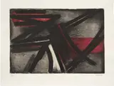 Pierre Soulages, Eau-forte II (Etching II) (E. 2, R. II), 1952, Etching and aquatint in colors, on Arches paper, with full margins