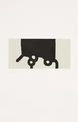 Eduardo Chillida, Bikaina XII (K. 87012), 1987, Etching and aquatint, on Chine collé to Rives BFK paper, with full margins